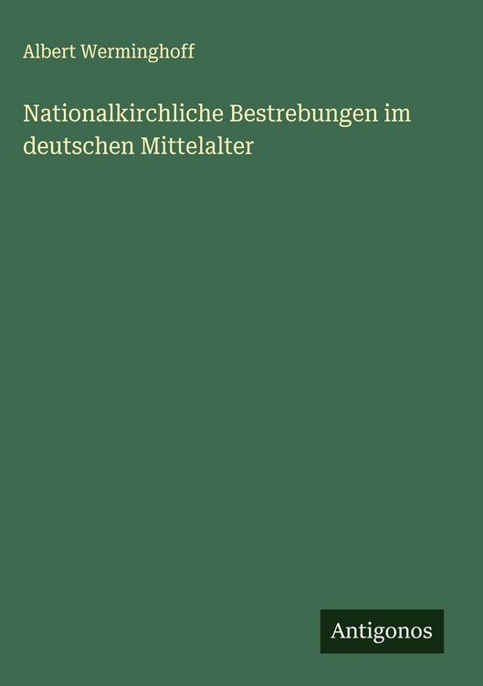 Produktbild: Nationalkirchliche Bestrebungen im deutschen Mittelalter