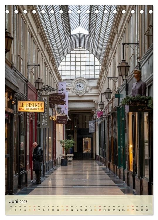 Produktbild: Pariser Passagen &ndash; Architektur und Atmosph&auml;re (Tischkalender 2027 DIN A5 hoch), CALVENDO Monatskalender