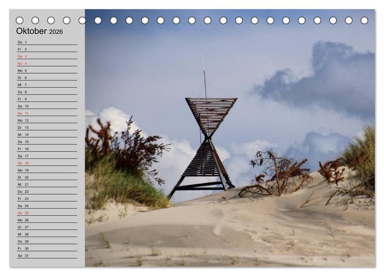Produktbild: D&auml;nemark - Umgebung von Hvide Sande (Tischkalender 2026 DIN A5 quer), CALVENDO Monatskalender