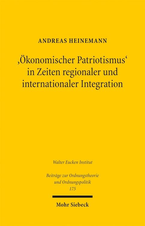 Produktbild: '&Ouml;konomischer Patriotismus' in Zeiten regionaler und internationaler Integration