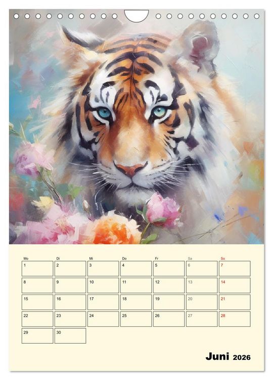 Produktbild: Raubkatzen. Zauberhafte Aquarelle (Wandkalender 2026 DIN A4 hoch), CALVENDO Monatskalender
