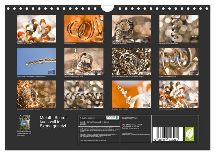 Produktbild: Metall - Schrott kunstvoll in Szene gesetzt (Wandkalender 2026 DIN A4 quer), CALVENDO Monatskalender