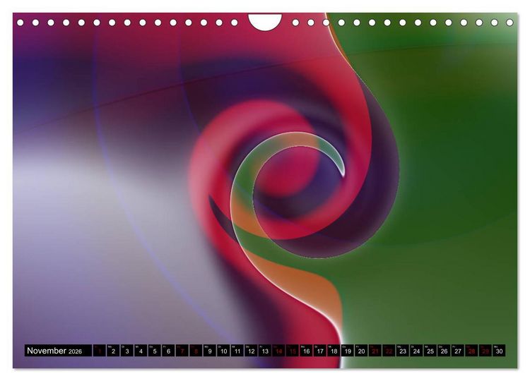 Produktbild: Lineare Strahlkraft - Wellen, Digitale Kunst (Wandkalender 2026 DIN A4 quer), CALVENDO Monatskalender