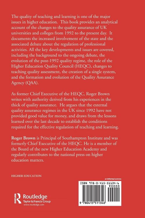 Produktbild: Quality Assurance in Higher Education