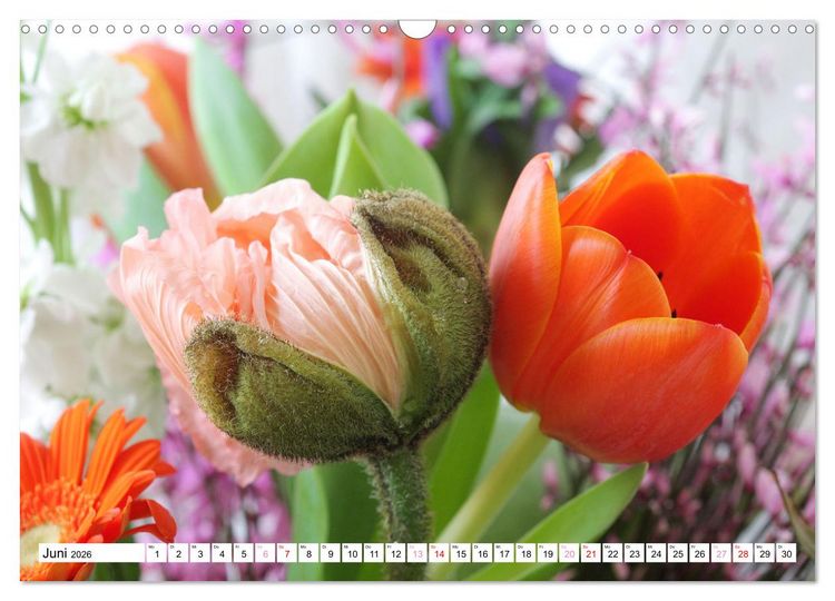 Produktbild: Blumenpracht - Bl&uuml;ten und Str&auml;u&szlig;e (Wandkalender 2026 DIN A3 quer), CALVENDO Monatskalender