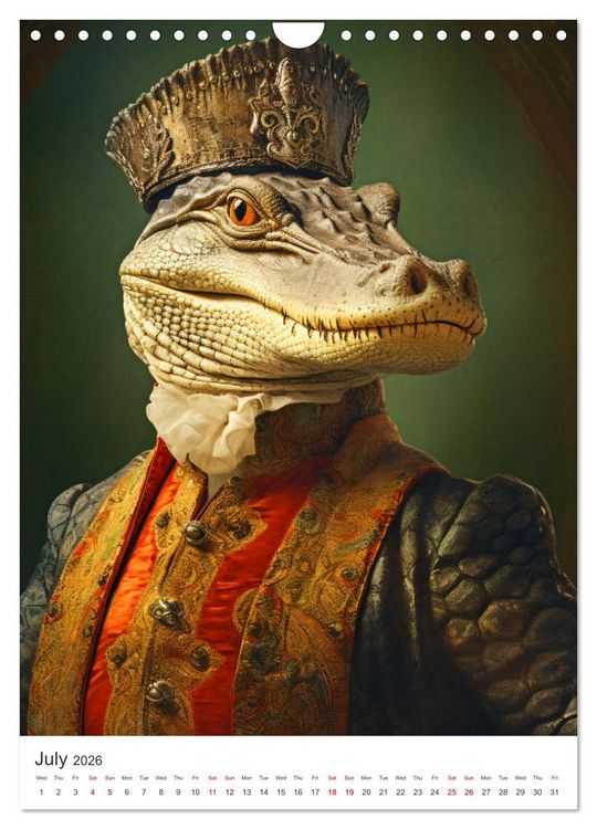 Produktbild: Animal Art - A collection of Renaissance paintings with animal motifs (Wall Calendar 2026 DIN A4 portrait), CALVENDO 12 Month Wall Calendar