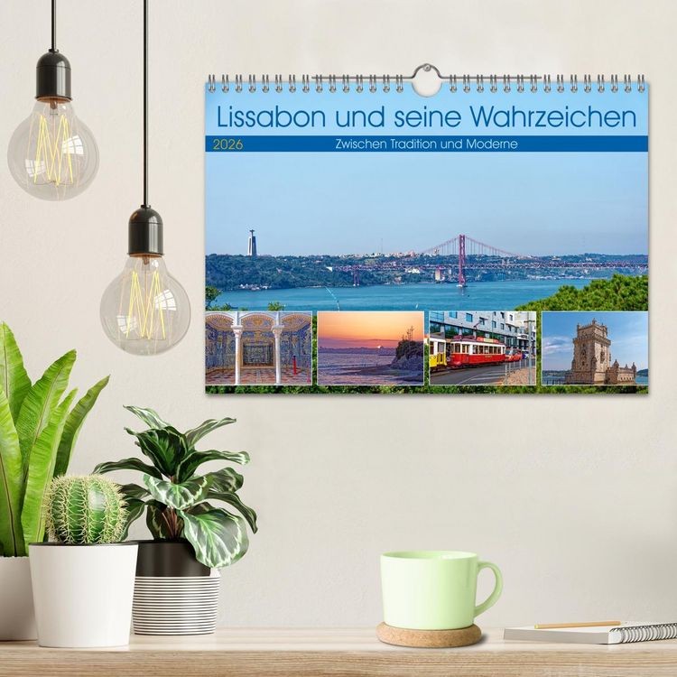 Produktbild: Lissabon und seine Wahrzeichen - Zwischen Tradition und Moderne (Wandkalender 2026 DIN A4 quer), CALVENDO Monatskalender