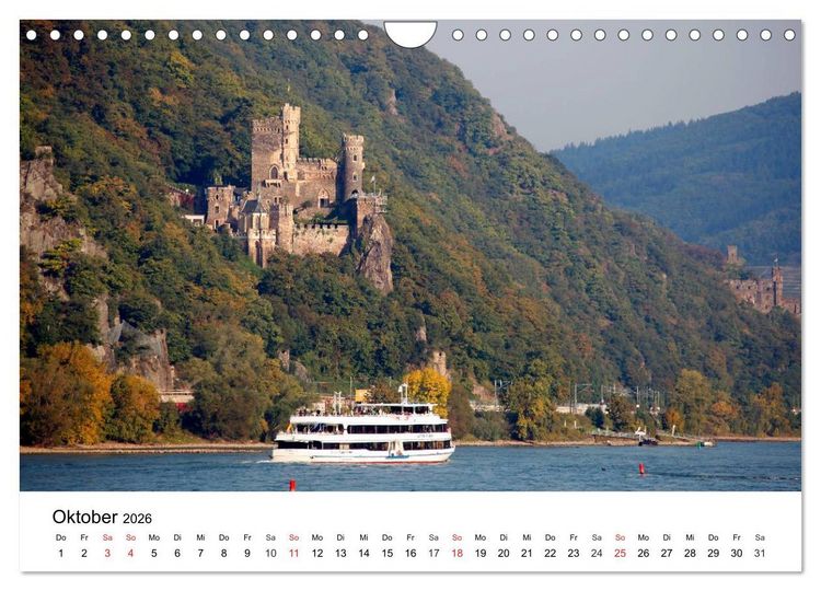 Produktbild: Rhein und Burgen (Wandkalender 2026 DIN A4 quer), CALVENDO Monatskalender