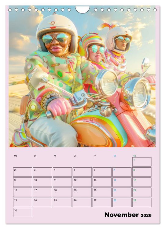 Produktbild: Retro W&uuml;stenfestival - Planer (Wandkalender 2026 DIN A4 hoch), CALVENDO Monatskalender