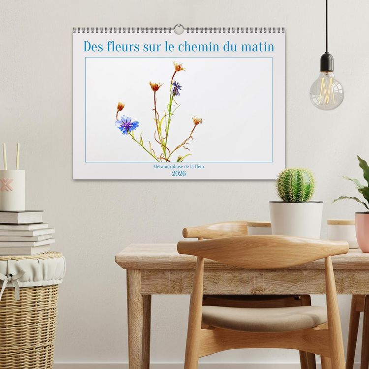 Produktbild: Des fleurs sur le chemin du matin (Calendrier mural 2026 DIN A3 vertical), CALVENDO calendrier mensuel