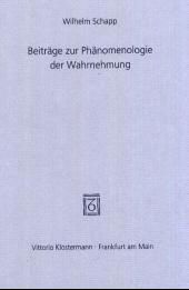 Produktbild: Beitr&auml;ge zur Ph&auml;nomenologie der Wahrnehmung