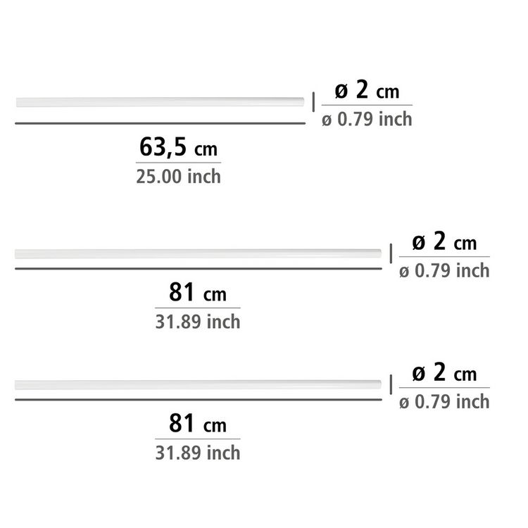 Produktbild: Winkelstange Universal Wei&szlig;, 20 mm