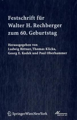 Produktbild: Festschrift f&uuml;r Walter H. Rechberger zum 60. Geburtstag