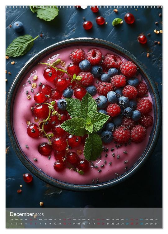 Produktbild: Smoothie Bowl Bliss (Wall Calendar 2026 DIN A2 portrait), CALVENDO 12 Month Wall Calendar