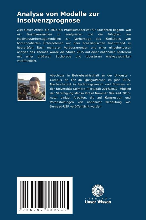 Produktbild: Analyse von Modelle zur Insolvenzprognose