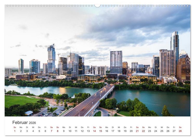 Produktbild: Houston - Space City (hochwertiger Premium Wandkalender 2026 DIN A2 quer), Kunstdruck in Hochglanz
