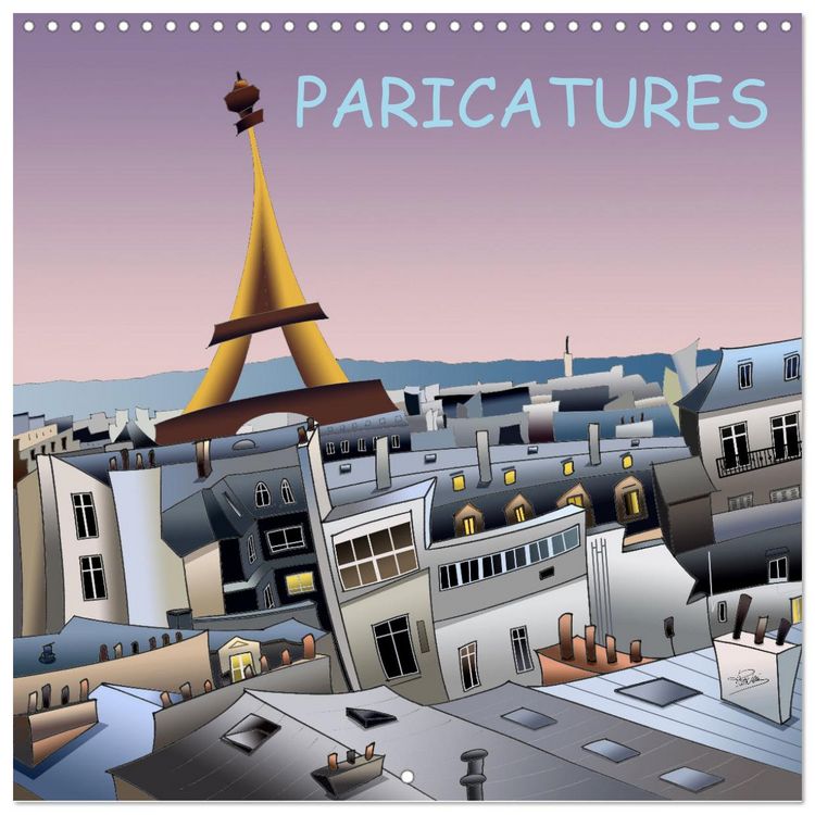 Produktbild: PARICATURES (Calendrier mural carr&eacute; 2026 30x30 cm) Calendrier double avec une page pour vos prises de notes