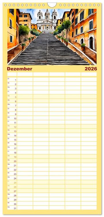 Produktbild: Familienplaner 2026 - Italien - La dolce vita mit 5 Spalten (Wandkalender, 21 x 45 cm) CALVENDO