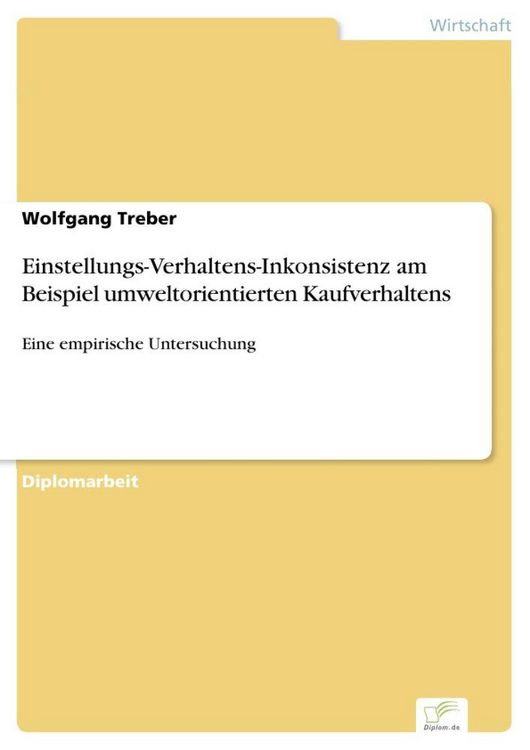 Produktbild: Einstellungs-Verhaltens-Inkonsistenz am Beispiel umweltorientierten Kaufverhaltens