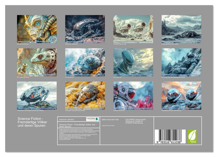 Produktbild: Science Fiction - Fremdartige V&ouml;lker und deren Spuren (Wandkalender 2026 DIN A4 quer), CALVENDO Monatskalender