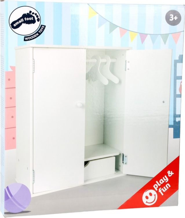 Produktbild: Small foot 11213 - Puppenschrank, weiß, Holz, Höhe: 50cm