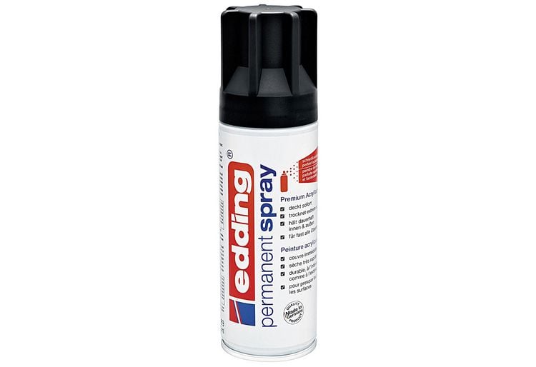 Produktbild: 5200 Permanent Spray, tiefschwarz matt, 200ml Premium Acryllack