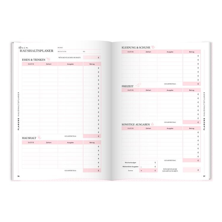 Produktbild: Women save Money | Haushalts- und Finanzplaner f&uuml;r Frauen inkl. Spar-Tipps und Spar Challenge f&uuml;r Einnahmen und Ausgaben | Rosa Budgetplaner f&uuml;r 1 Jahr