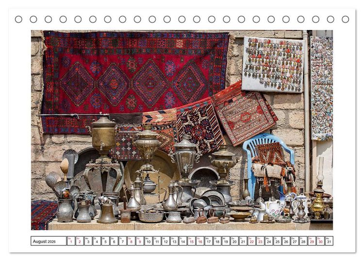 Produktbild: Baku - Erd&ouml;l, Sozialismus und Welterbe (Tischkalender 2026 DIN A5 quer), CALVENDO Monatskalender