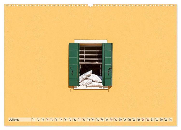 Produktbild: Minimal Burano (hochwertiger Premium Wandkalender 2026 DIN A2 quer), Kunstdruck in Hochglanz
