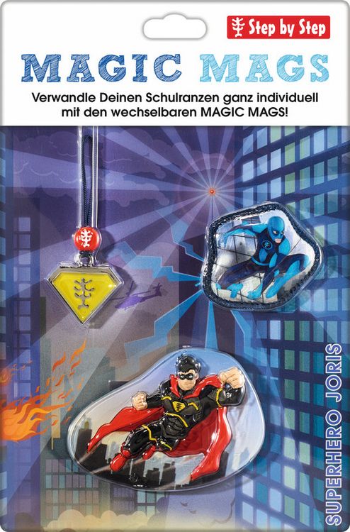Produktbild: STEP BY STEP&reg; Schulrucksack Zubeh&ouml;rset Magic Mags, Superhero Joris