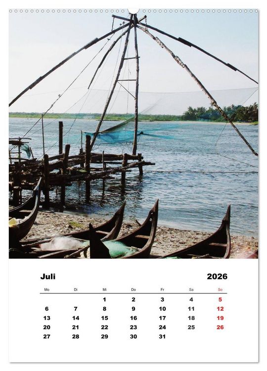 Produktbild: In Kerala (hochwertiger Premium Wandkalender 2026 DIN A2 hoch), Kunstdruck in Hochglanz