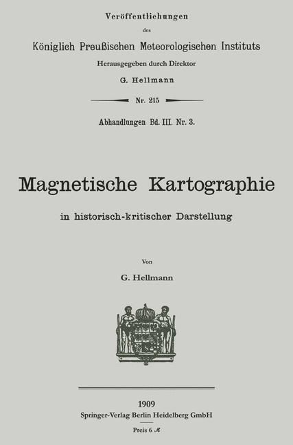 Produktbild: Magnetische Kartographie in historisch-kritischer Darstellung