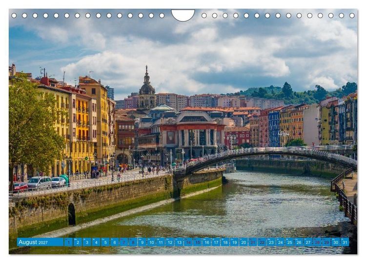 Produktbild: Buntes Bilbao (Wandkalender 2027 DIN A4 quer), CALVENDO Monatskalender