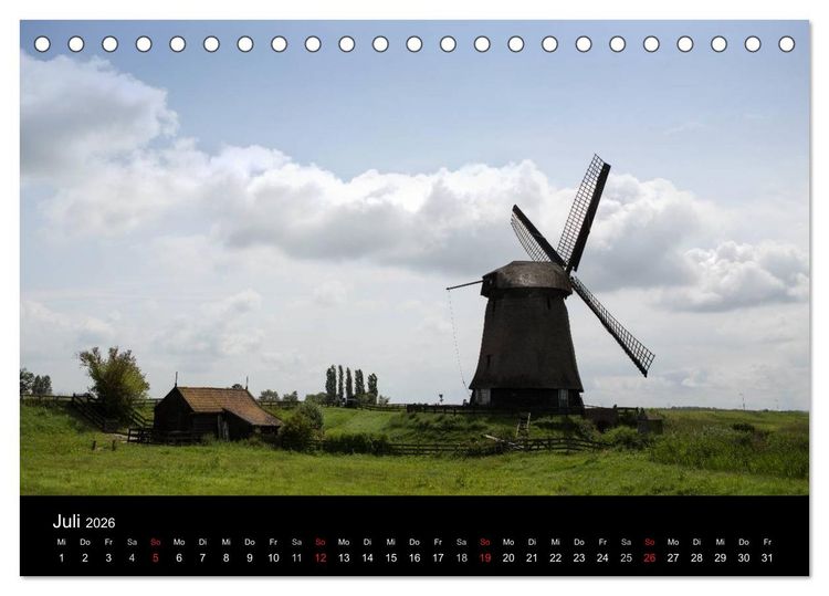 Produktbild: Ein fotografischer Streifzug durch Holland (Tischkalender 2026 DIN A5 quer), CALVENDO Monatskalender
