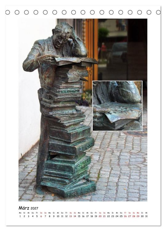 Produktbild: Wangen im Allg&auml;u und seine sch&ouml;nen Brunnen (Tischkalender 2027 DIN A5 hoch), CALVENDO Monatskalender
