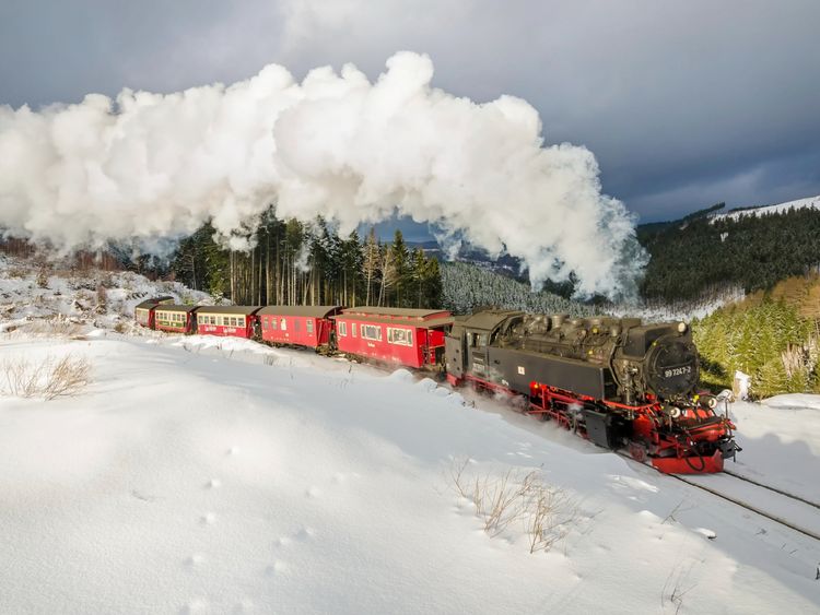 Produktbild: CALVENDO Puzzle Brockenbahn bei Drei Annen | 1000 Teile Lege-Gr&ouml;&szlig;e 64x48cm Foto-Puzzle f&uuml;r gl&uuml;ckliche Stunden