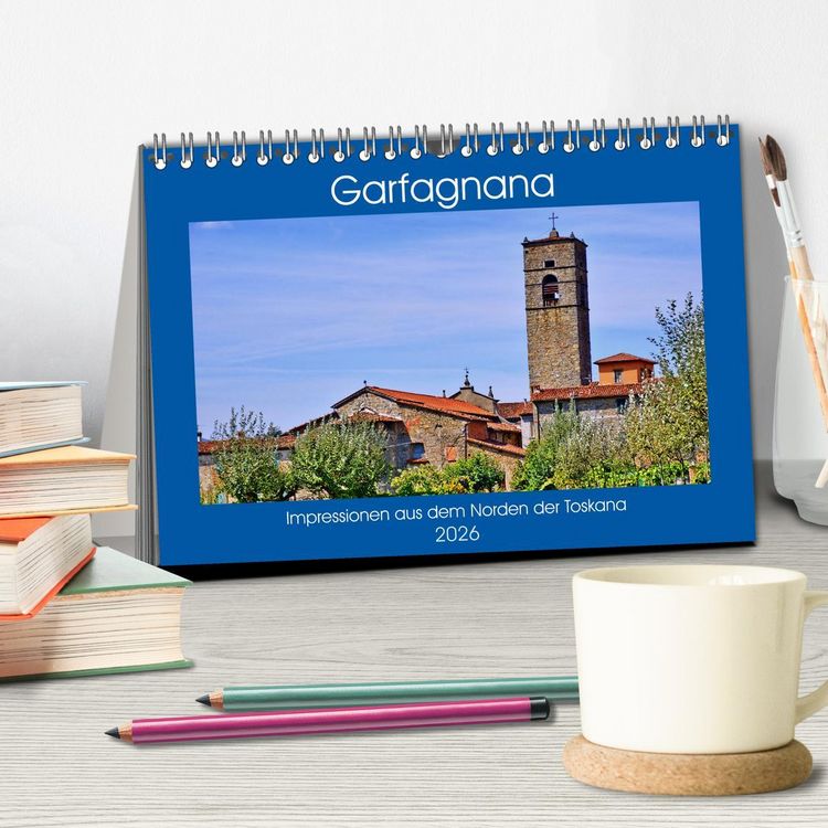 Produktbild: Garfagnana, Impressionen aus dem Norden der Toskana (Tischkalender 2026 DIN A5 quer), CALVENDO Monatskalender
