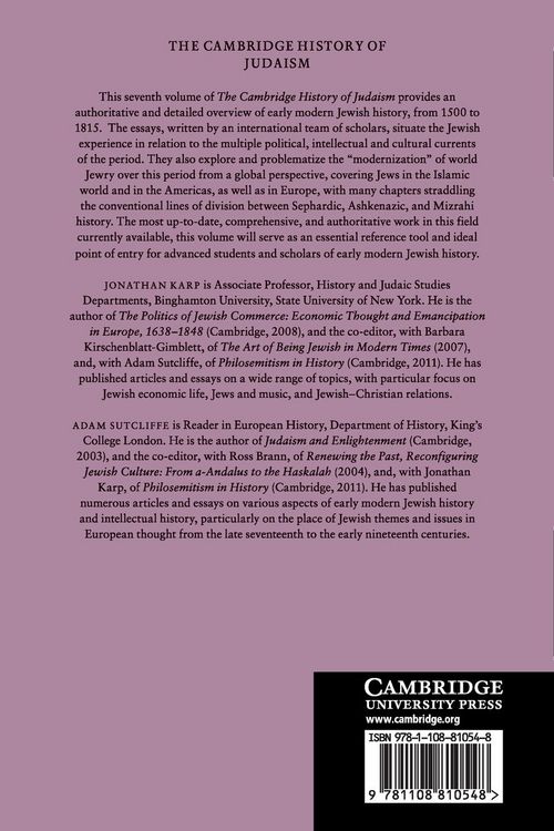 Produktbild: The Cambridge History of Judaism