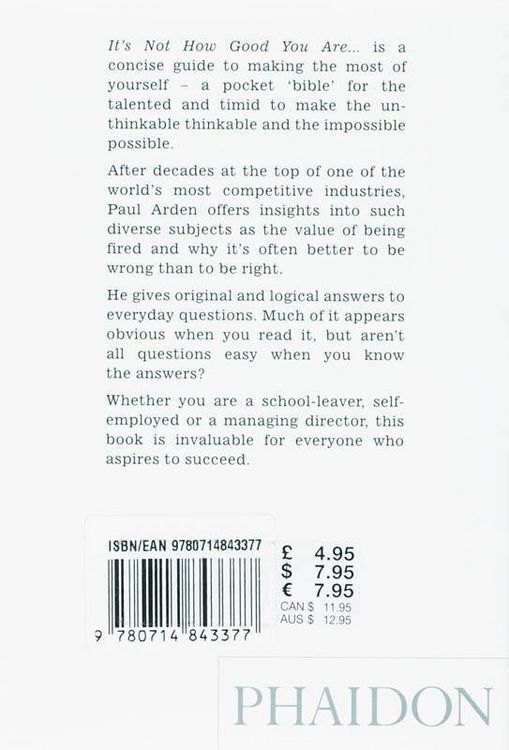 Produktbild: It's Not How Good You Are, It's How Good You Want to Be