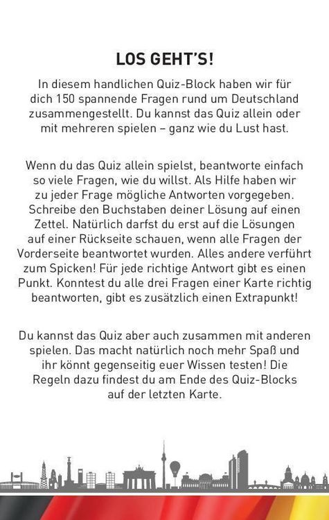 Produktbild: Deutschland-Quiz I ab 10 Jahren