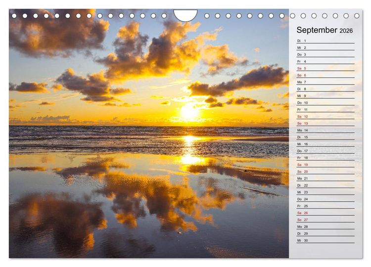 Produktbild: Sylt - Magie der Abendstunden (Wandkalender 2026 DIN A4 quer), CALVENDO Monatskalender