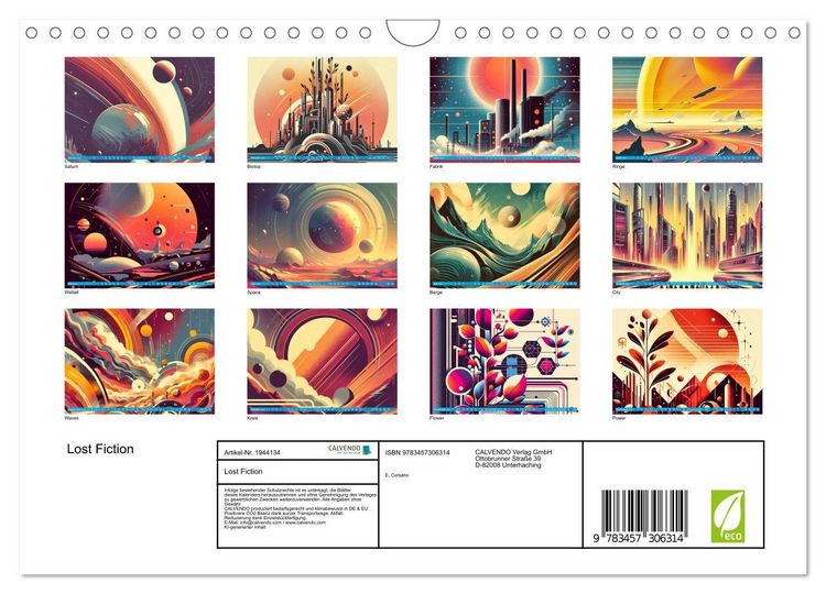 Produktbild: Lost Fiction (Wandkalender 2026 DIN A4 quer), CALVENDO Monatskalender