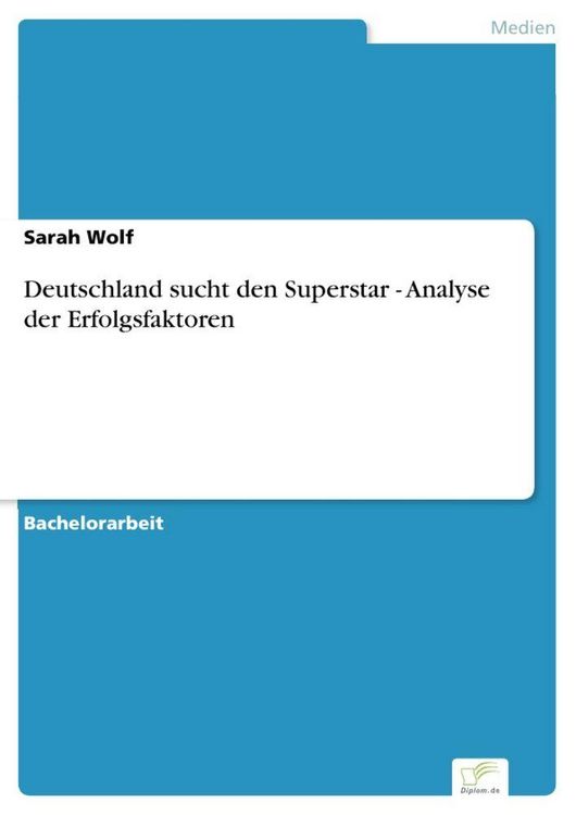 Produktbild: Deutschland sucht den Superstar - Analyse der Erfolgsfaktoren