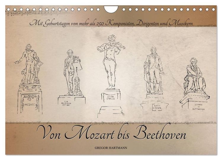 Produktbild: Von Mozart bis Beethoven (Wandkalender 2027 DIN A4 quer), CALVENDO Monatskalender