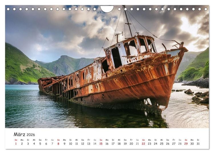 Produktbild: KI - Lost Places aus dem Rechner (Wandkalender 2026 DIN A4 quer), CALVENDO Monatskalender