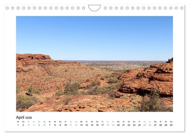 Produktbild: Traumziel Australien - Im Red Centre 2026 (Wandkalender 2026 DIN A4 quer), CALVENDO Monatskalender