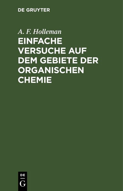 Produktbild: Einfache Versuche auf dem Gebiete der organischen Chemie