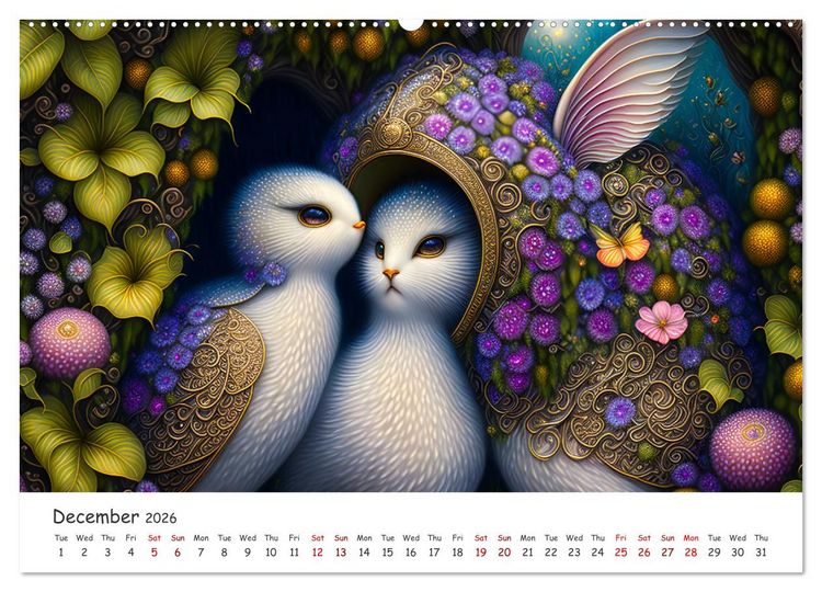Produktbild: Fabulous creatures - In the land of mythical creatures (Wall Calendar 2026 DIN A2 landscape), CALVENDO 12 Month Wall Calendar