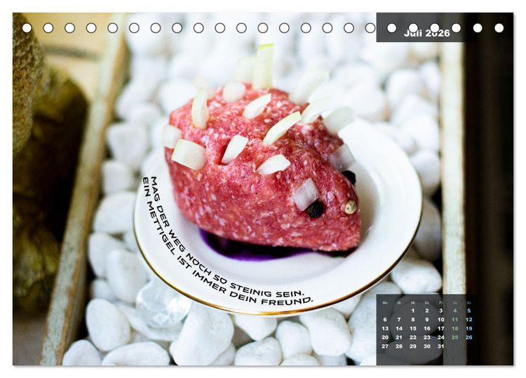 Produktbild: Mettkalender - Mettigel Edition (Tischkalender 2026 DIN A5 quer), CALVENDO Monatskalender