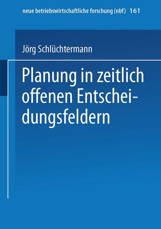 Produktbild: Planung in zeitlich offenen Entscheidungsfeldern